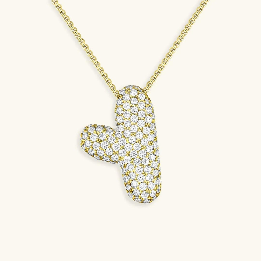 Collar con inicial Bubble de cristales – imagen 30