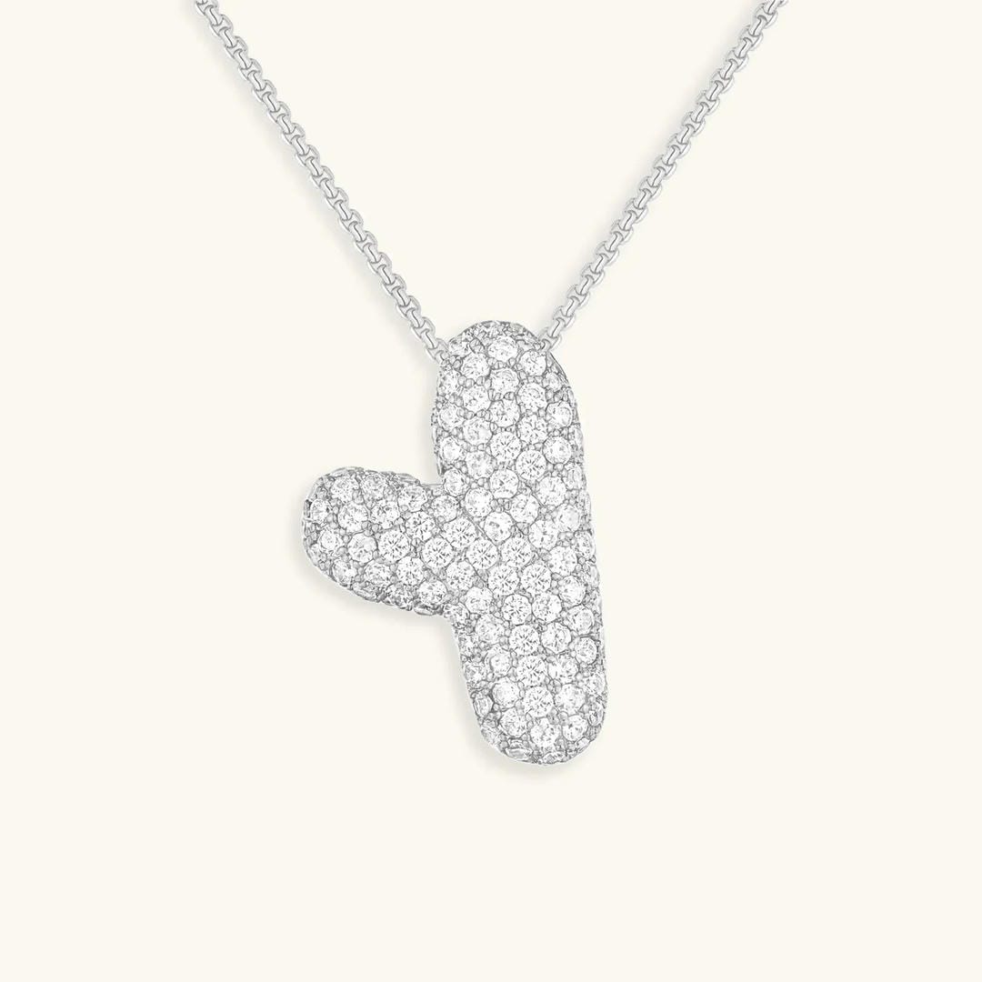 Collar con inicial Bubble de cristales – imagen 56