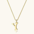 Collar vintage dorado con inicial – imagen 30