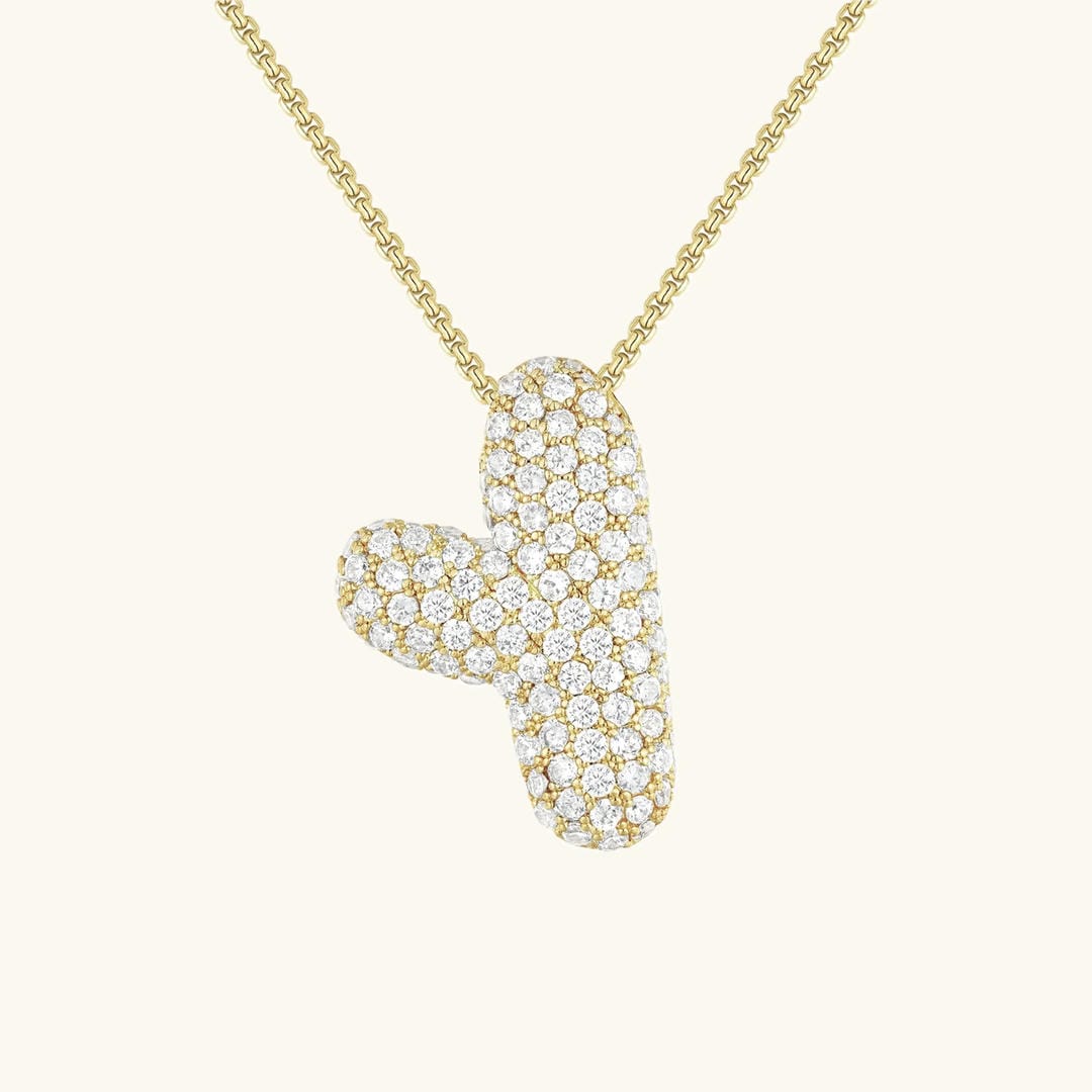 Collar con inicial Bubble de cristales – imagen 27