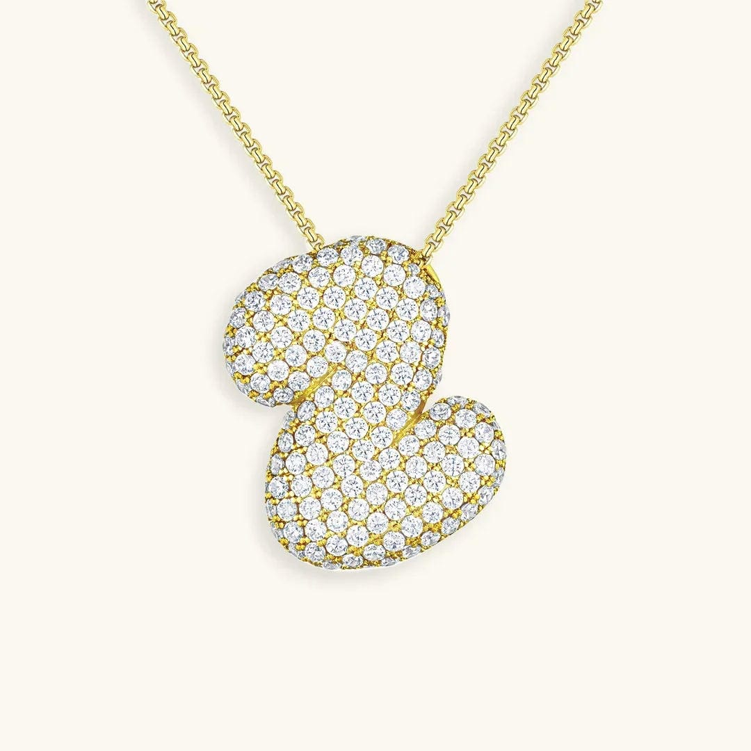 Collar con inicial Bubble de cristales – imagen 31