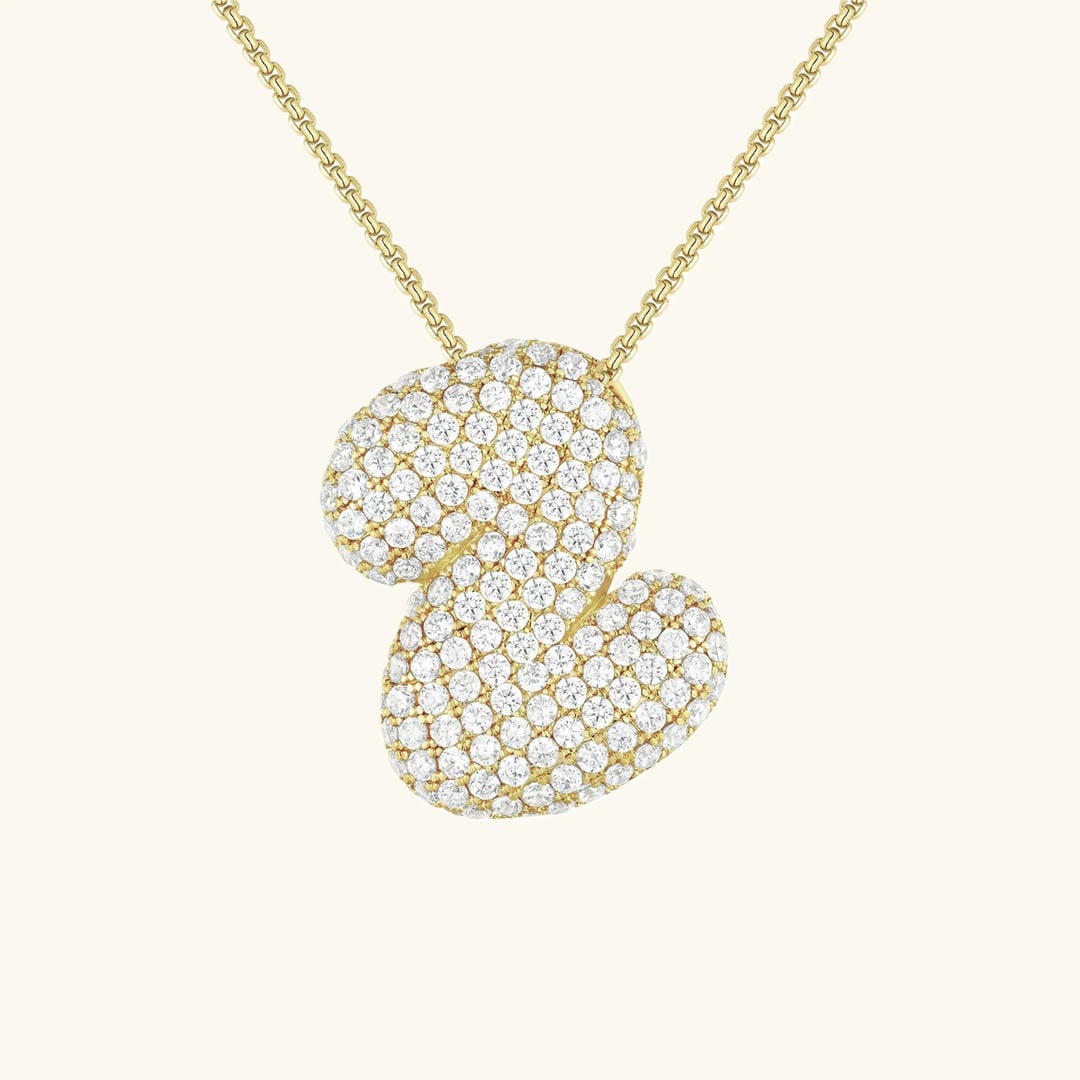 Collar con inicial Bubble de cristales – imagen 28