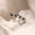 Pendientes de plata con circonita de clip – imagen 2