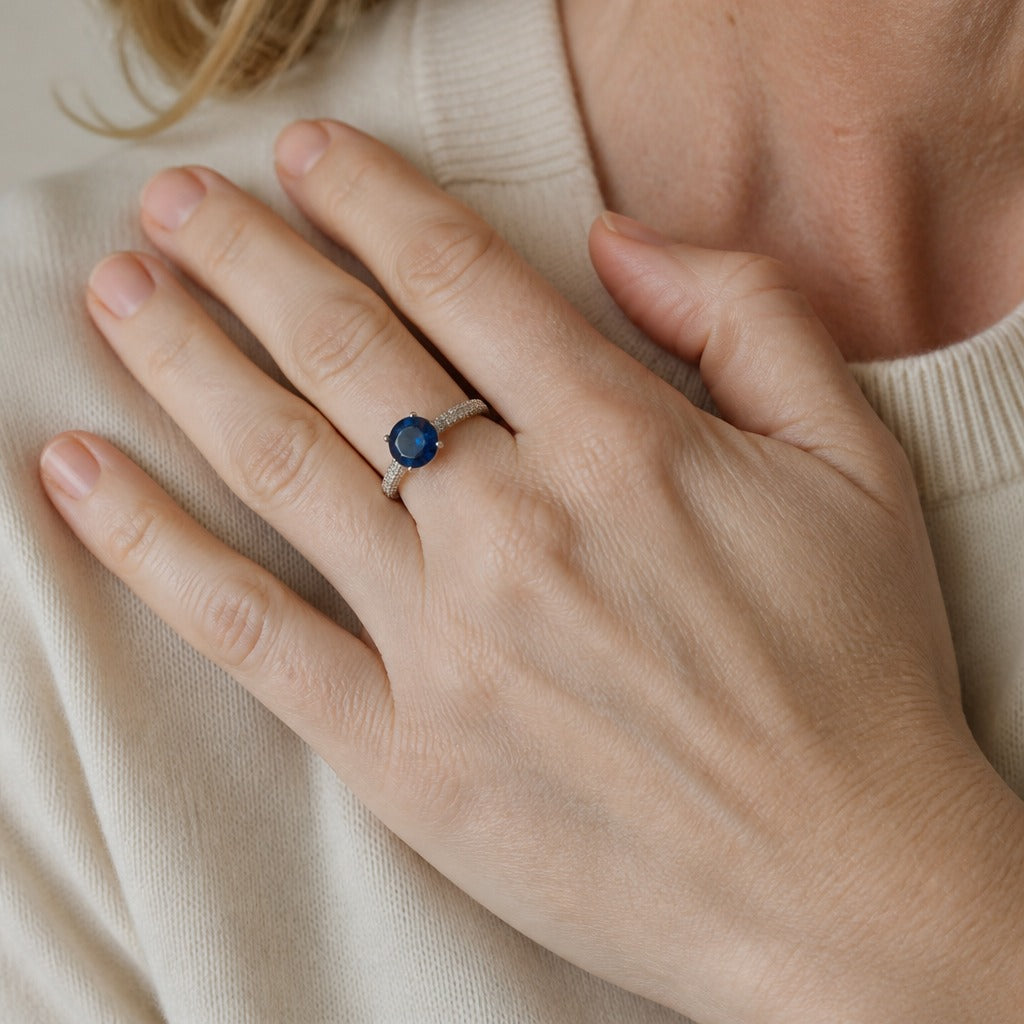Anillo Eternidad de plata con circonitas — Carmen, Lucía & Rocío