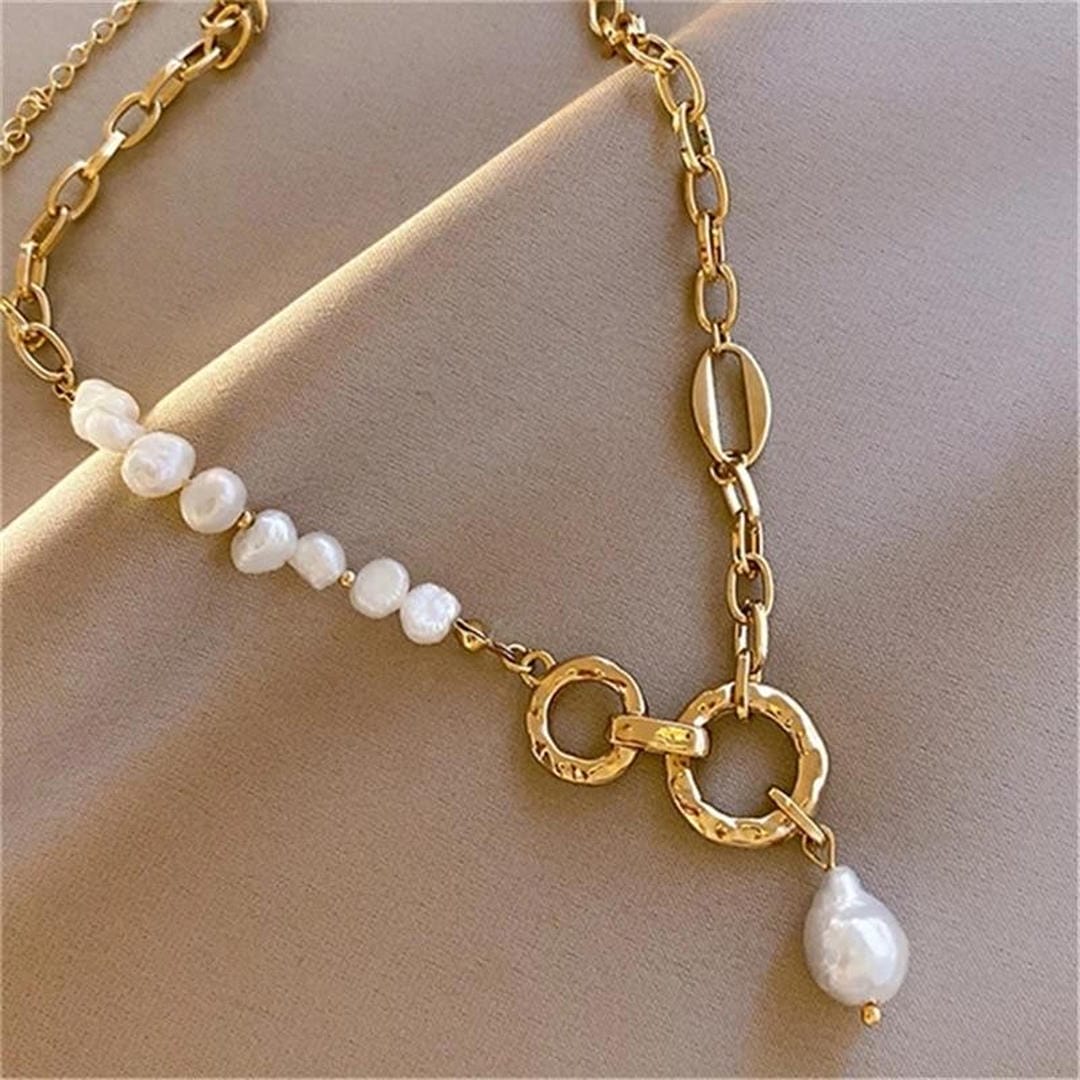 Collar de perlas de agua dulce naturales