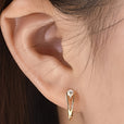 Pendientes atemporales de circonita radiante – imagen 3