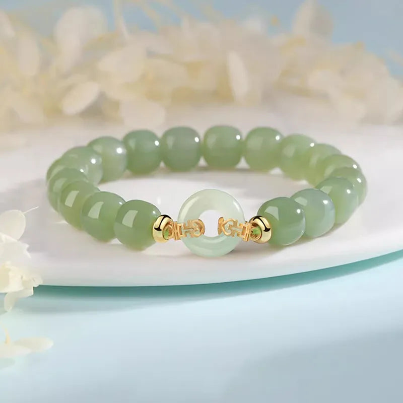 Pulsera de jade verde de tendencia