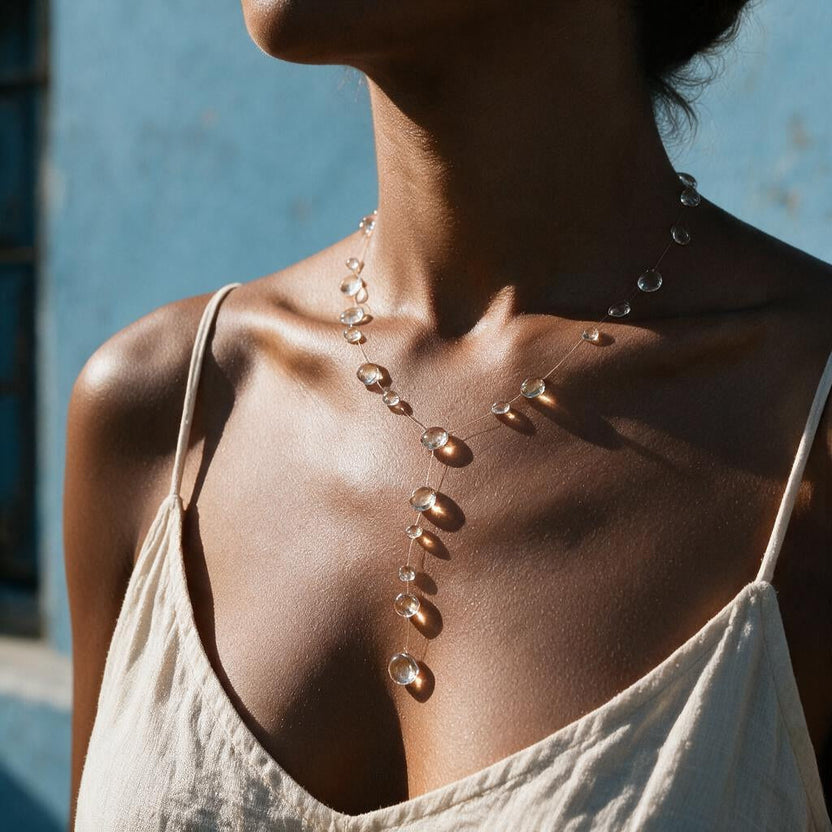 Collar Serein de gotas artesanal