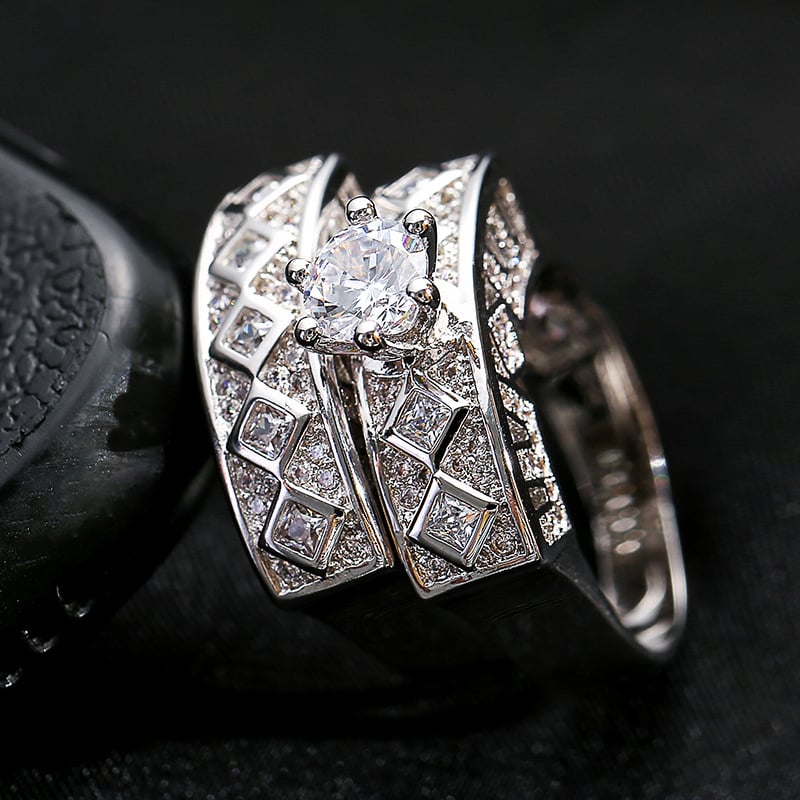Conjunto de anillos de circonita Viento frío — Carmen, Lucía & Rocío