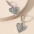 Pendientes colgantes de corazón exquisitos