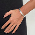 Pulsera bohemia martillada de plata – imagen 2