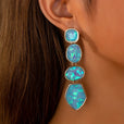 Pendientes largos elegantes de ópalo degradado – imagen 2