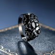 Anillo brillante con circonita negra – imagen 2
