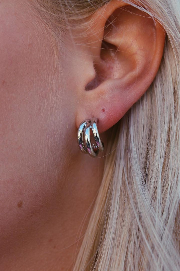 Pendientes de aro doble modernos – imagen 4