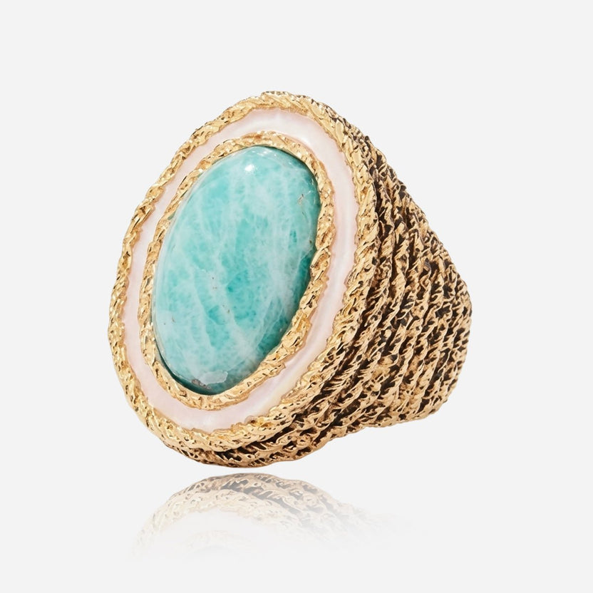 Anillo radiante Aqua Crest