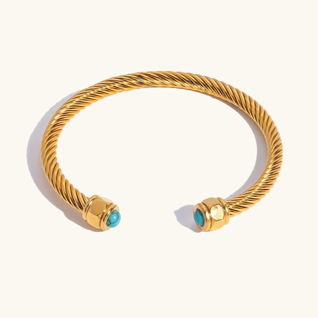 Brazalete dorado con gemas – imagen 4