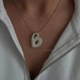 Collar con inicial Bubble de cristales – imagen 2