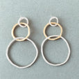 Pendientes de aro vintage en oro y plata – imagen 2