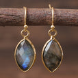 Pendientes colgantes vintage de labradorita