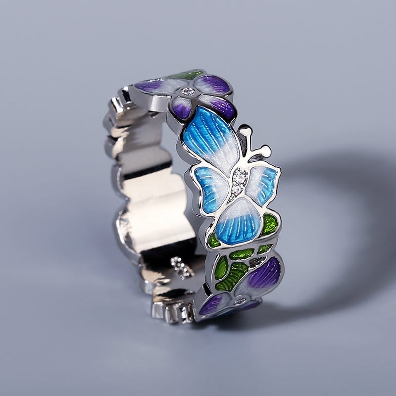 Anillo mosaico con gemas Aurora – imagen 2