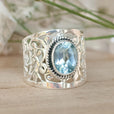 Anillo ancho bohemio de cristal – imagen 3