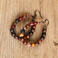 Pendientes vintage creativos con cuenta en forma de lágrima – imagen 3