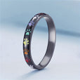 Anillo elegante de promesa con huella – imagen 2