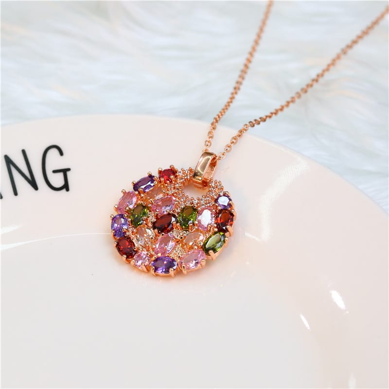 Collar radiante con colgante de gema – imagen 2