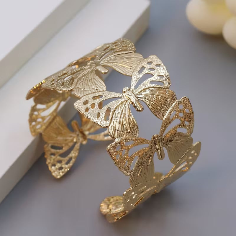Pulsera abierta mariposa elegante – imagen 2