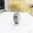 Anillo elegante de piedras arcoíris – imagen 2