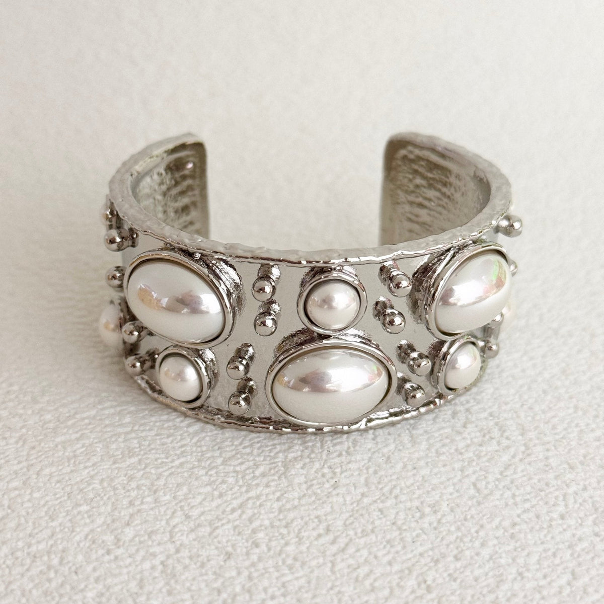 Brazalete vintage de guijarro barroco – imagen 4