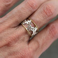 Anillo ajustable de margarita esmaltada – imagen 2