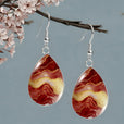 Pendientes retro de ágata en gota – imagen 3
