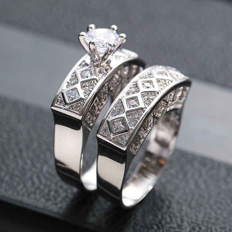 Set de anillos de circonita Viento frío