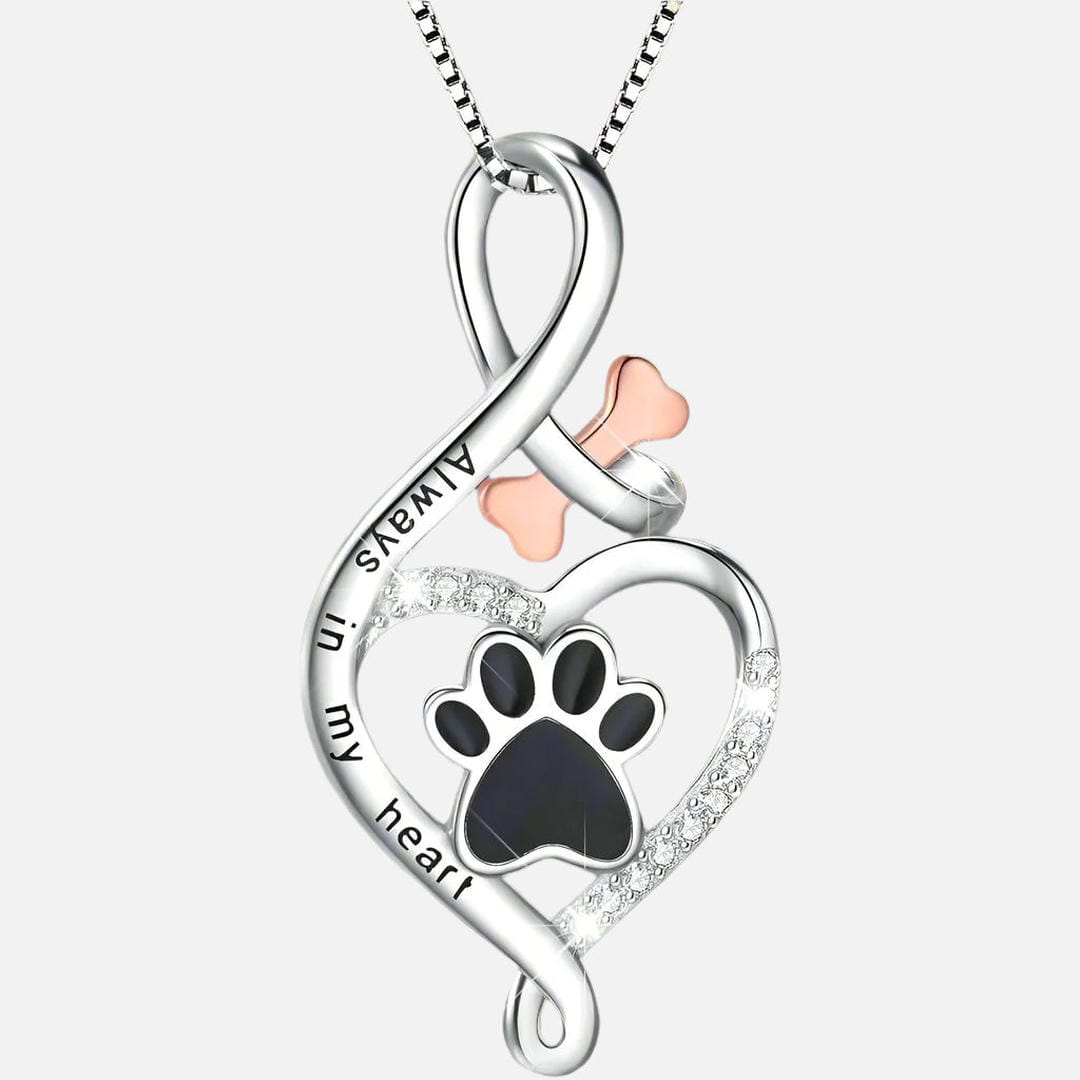 Collar con huella de mascota y dije de infinito – imagen 2