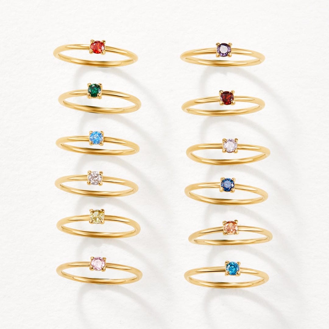 Anillos únicos de piedra natal