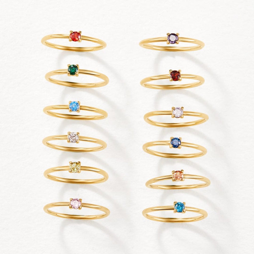 Anillos únicos de piedra natal