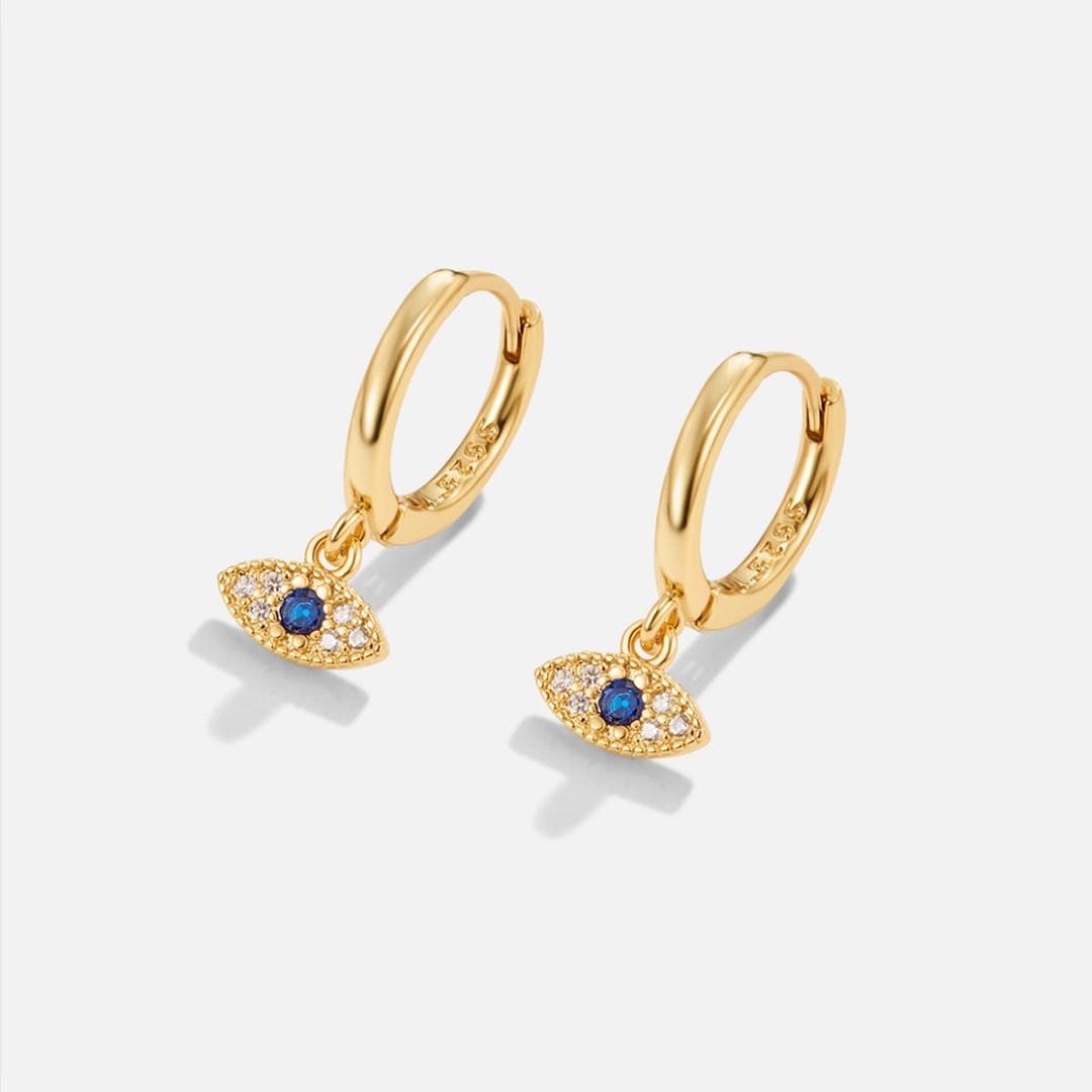 Pendientes dorados en forma de gota Eye Drop – imagen 3