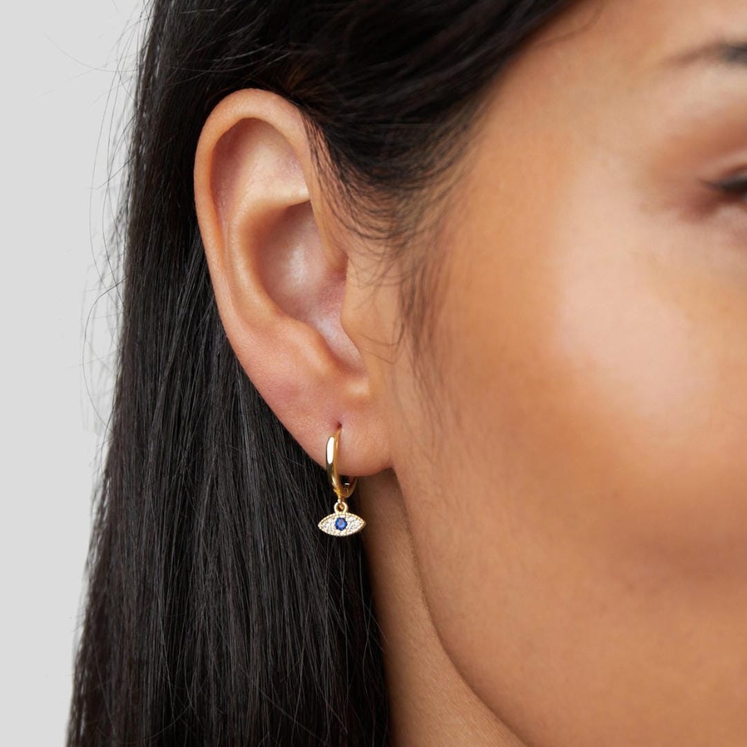 Pendientes dorados en forma de gota Eye Drop – imagen 2