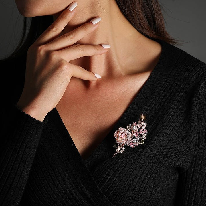 Broche Jardín Rosado — Carmen, Lucía & Rocío
