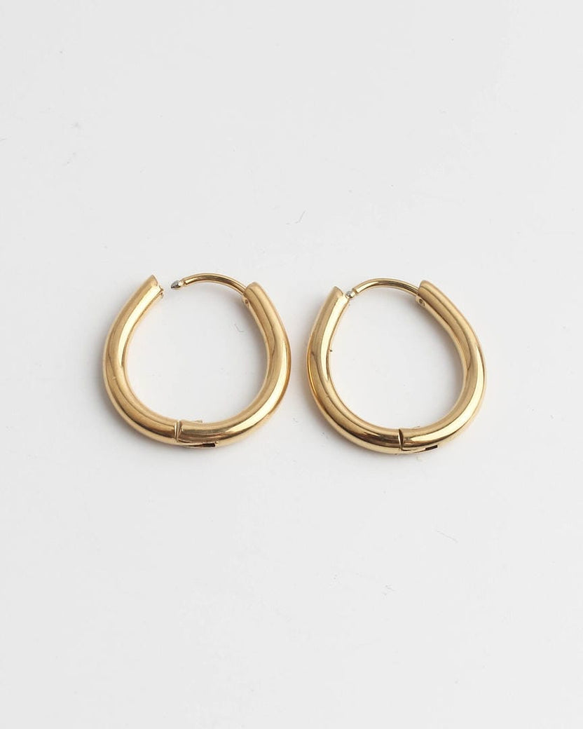 Pendientes vintage de forma casi redonda