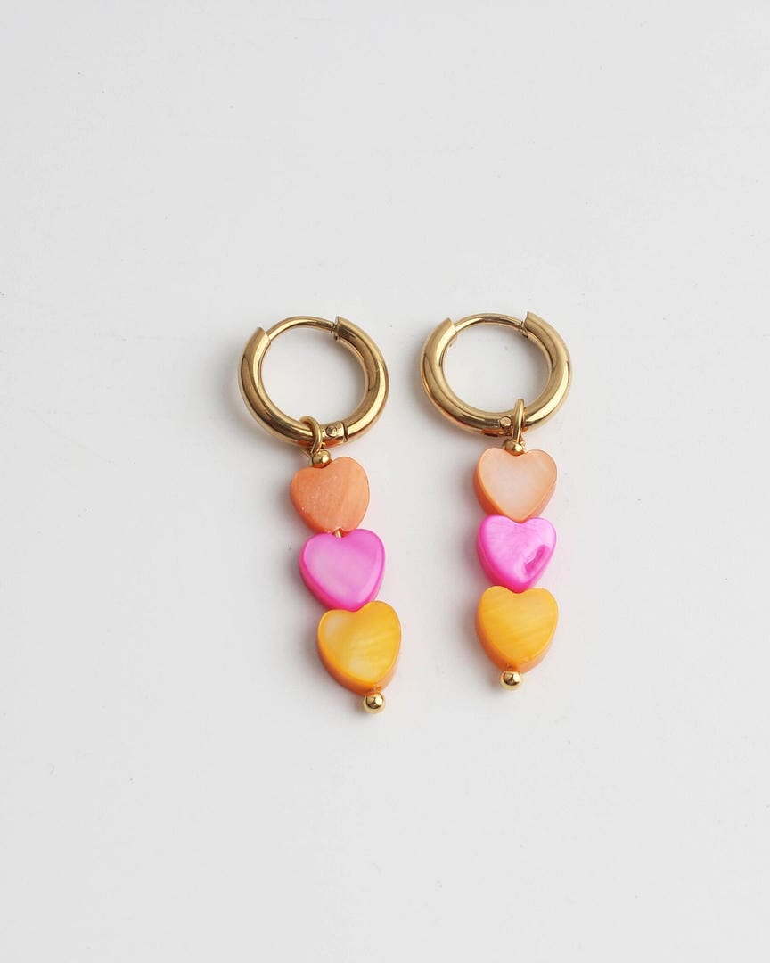 Pendientes triple corazón