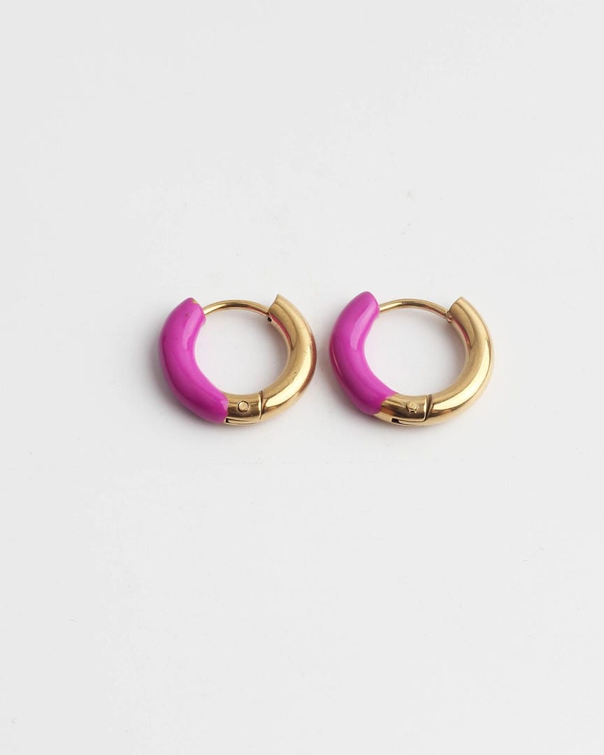 Pendientes de aro coloridos y alegres – imagen 7