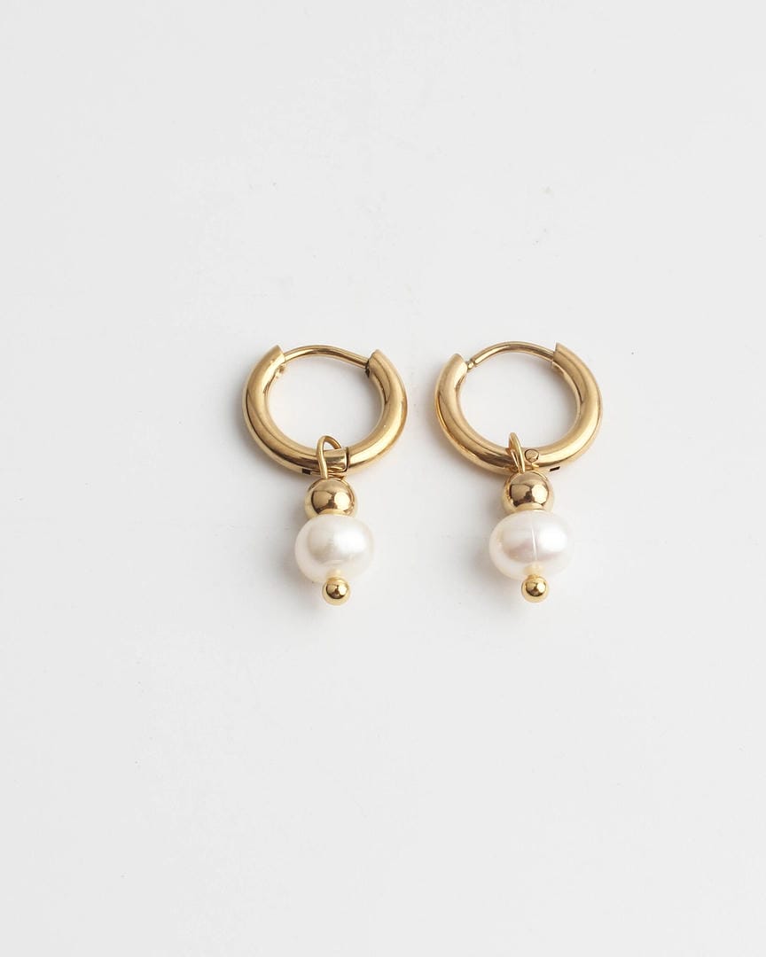 Pendientes Deslumbrantes blanco perla de Carmen, Lucía & Rocío