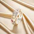 Anillo abierto de circonita arcoíris – imagen 2