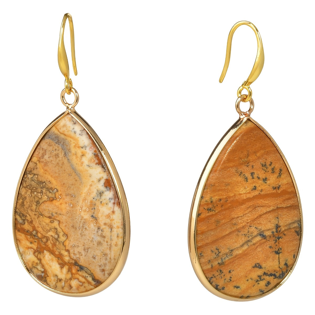 Pendientes colgantes pulidos en forma de pera – imagen 2