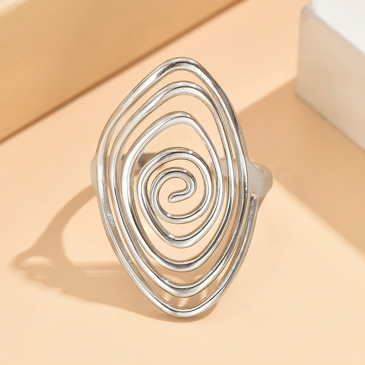 Anillo espiral hueco de lujo – imagen 3
