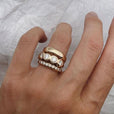 Anillo de circonita y oro forjado – imagen 2