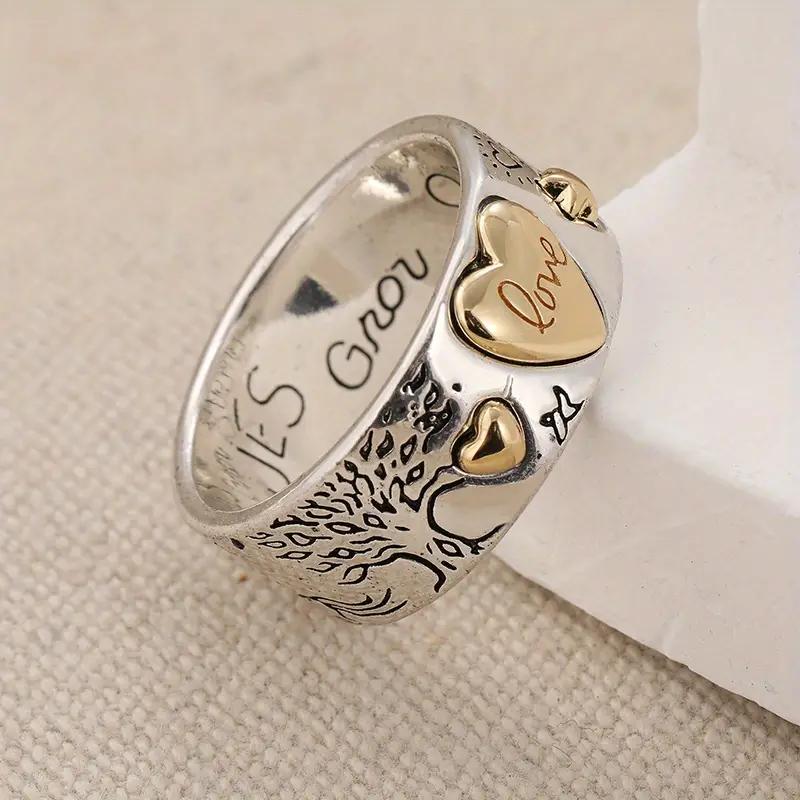 Anillo vintage bohemio con corazón