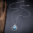 Collar vintage de piedra azul